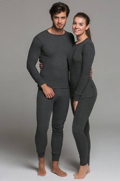 THERMOFORM طقم ملابس داخلية حرارية ناعمة من أنثراسايت