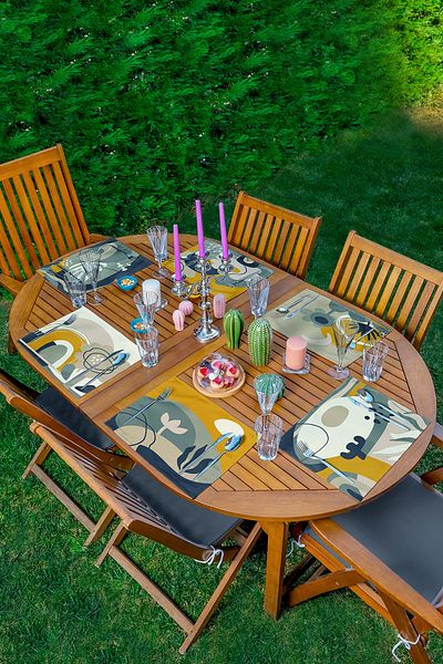 Realhomes Set de 6 bucăți cu design floral de culoare pastel