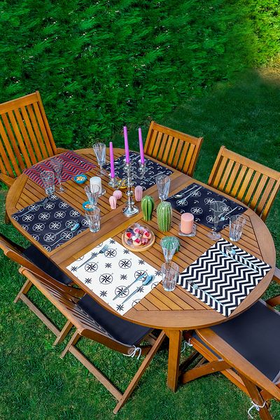 Realhomes Set de 6 piese bleumarin cu model Sailor, cu design special