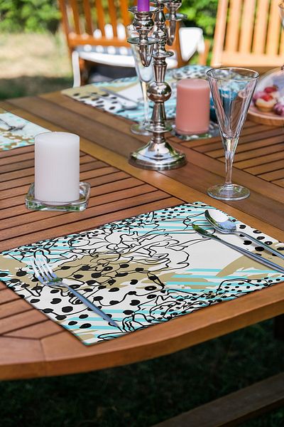 Realhomes Σετ 6 ασπρόμαυρων γραμμών Blue Point Design American Service