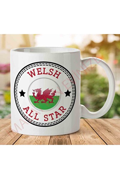 ART HEDİYE كوب كونفيرس ويلش أول ستار مطبوع على الجانبين