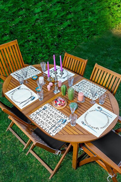 Realhomes 6'lı Good Life & Good Food Özel Tasarım Amerikan Servis Seti