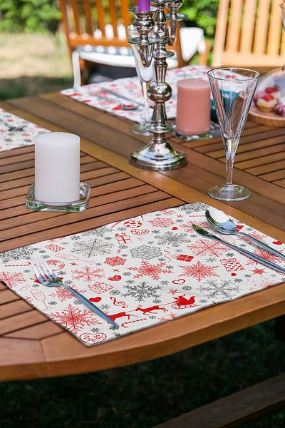 Realhomes Σετ 6 τεμαχίων Snowflakes & Deer Special Design American Service