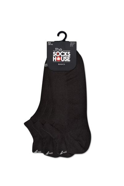 The Socks House Men's Basic Black 3-Piece Sneakers