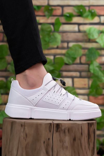 Riccon Weiße Herren-Sneakers00122023