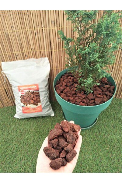 Ekodoğa Pomza Taşı 3 Lt 1-2 Cm Dekoratif Pomza Taşı Kırmızı Pomza Tarım Pomza...