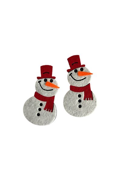 Yumuşakkeçe Felt Figure Snowman 6 Cm 10 Pieces