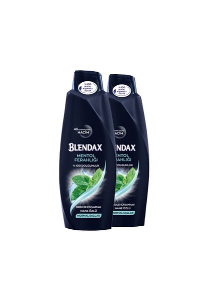 Blendax Men's Menthol Freshness Shampoo - 500ml 2 Pack