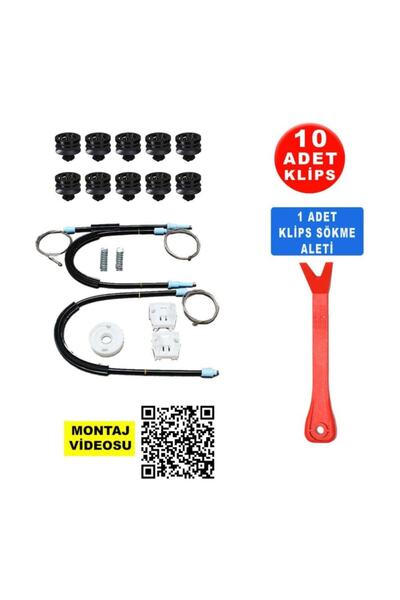 Star Klips Vw Golf 4 Bora 1998-2005 1j4837462-61 Sol Ve Sağ Ön Cam Kriko Tami...