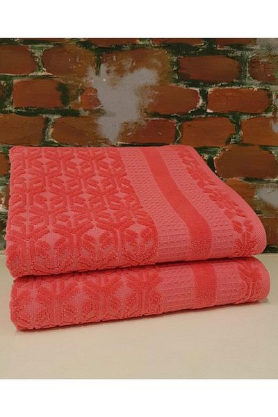Özdilek Lyre Pomegranate Flower Towel 2 Pieces 50X90 Cotton Hand Face Towel