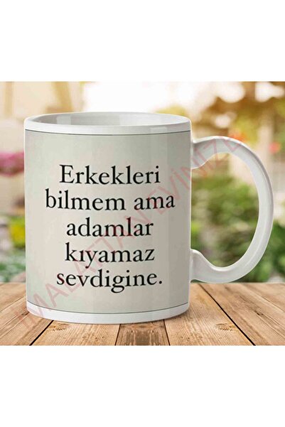 ART HEDİYE A2687 كوب رجالي مطبوع على الجانبين أنه لا يمكن أن يحب