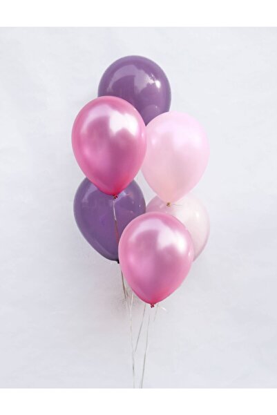 Ekin Süs مجموعة بالونات معدنية باللون الوردي الفوشيا والأرجواني