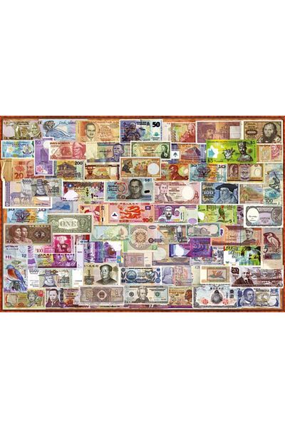 EDUCA Puzzle World Banknotes 1000 Piece Made Puzzle