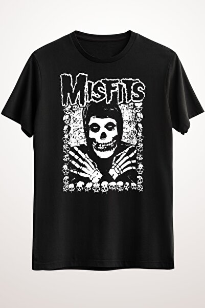 GreenMint Men's Black The Misfits T-Shirt