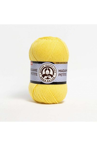 Ören Bayan Madame Petite Antipilling Νήματα Πλεκτομηχανής Χεριών 100 gr 028 Canary Yellow