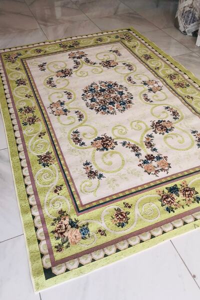 Savana Yeşil Şönil Kaymaz Taban Halı 160x230