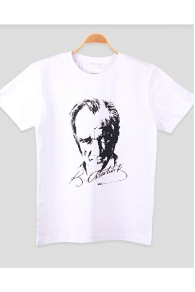 PALMERO Λευκό μπλουζάκι Unisex με στάμπα Ataturk