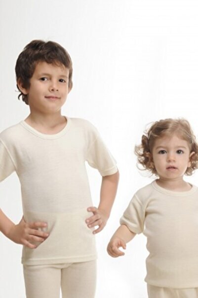 eşref giyim Saf Yün Ünisex Içlikyarım Kol Çocuk Bronşit Atleti