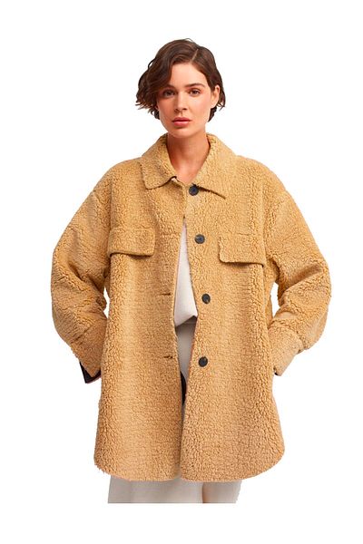 Dilvin Women's Darkbeige Plush Tunic