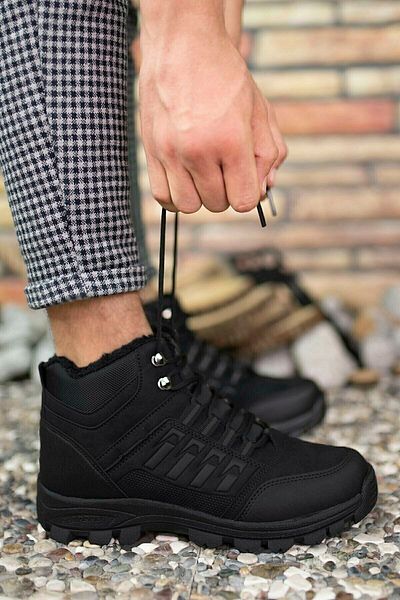 XStep Мъжки зимни нехлъзгащи се ортопедични обувки за ежедневен спорт