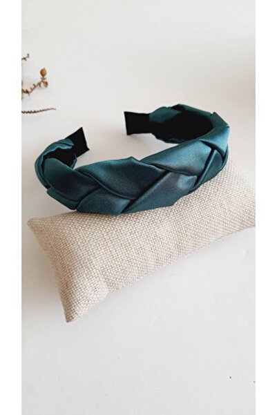 Shopiolog Σατέν Πετρολ Πράσινη Πλεκτή Στέμμα