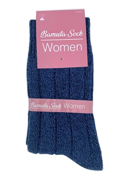 Bamuta Bambu Soket Bot Çorabı Lacivert Dikişsiz