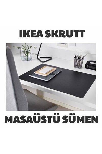 IKEA Black Skrutt Desk Mat - 65X45 cm Desktop