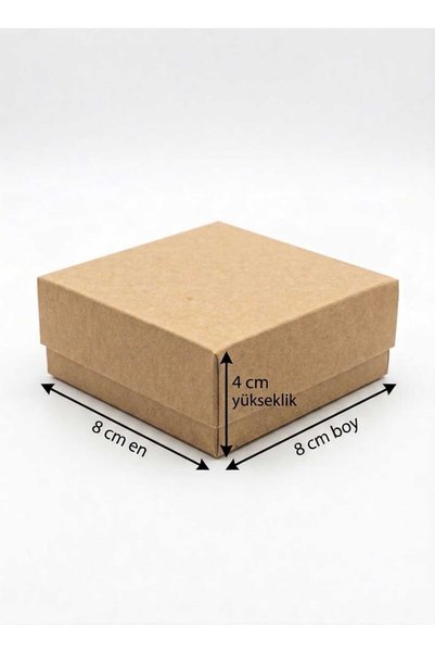 Kutu Ambarı Kraft Kutu Karton Hediye Kutusu 8x8x4 cm 12'li