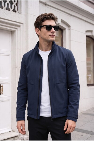 BASEL.CO High Collar Water Repellent Technical Fabric Lined Lightweight Jacket