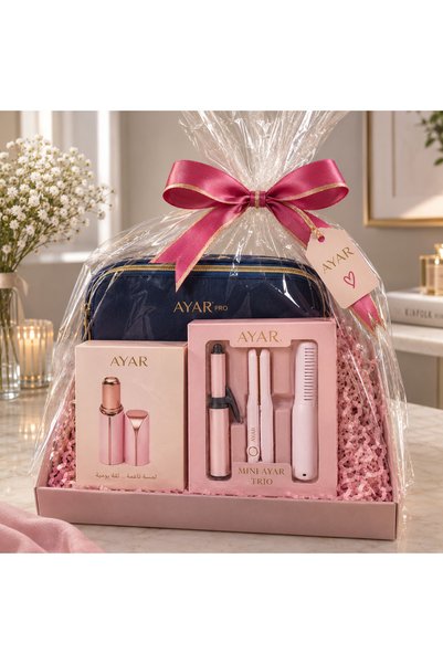Ayar Pink Ayar Kit (Mini Ayar Cordless Set + Facial Hair Remover + Pro Bag)