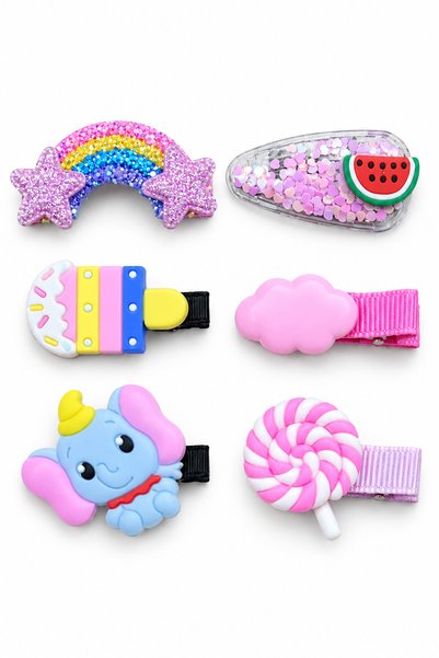 Luckylovelykids Mixed Shape 6-Piece Buckle Set