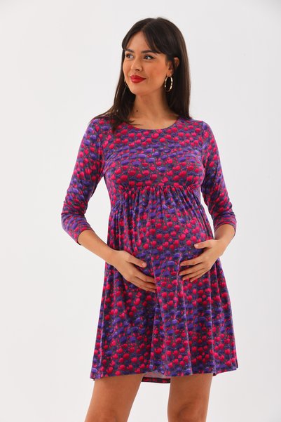 MEGHAN L.A Rochie de maternitate cu model cu talie elastica