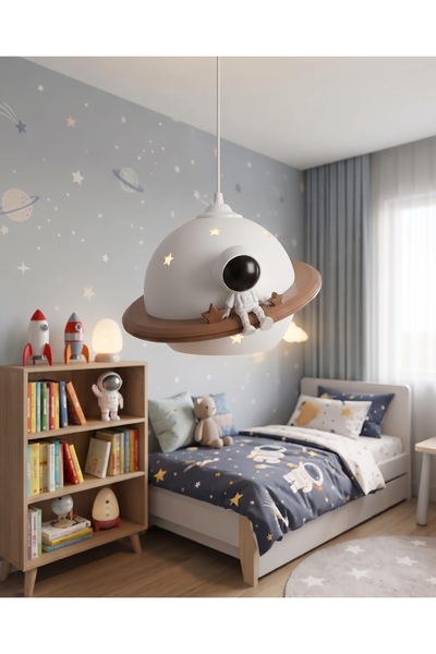 güneybutik Astronot Uzay Temalı Çocuk Odası Sarkıt Avize