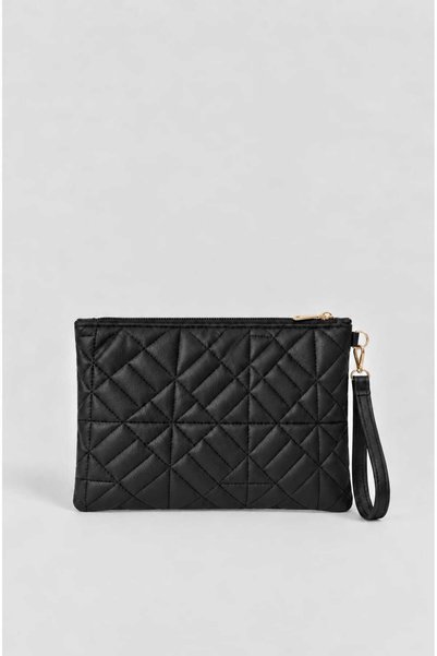 Defnella Τσάντα Clutch Portfolio με μαύρο σχέδιο 25x19 εκ