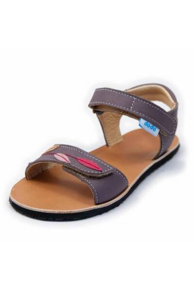 DODO SHOES Sandale copii barefoot Luna Lavanda din piele naturala, talpa flex...