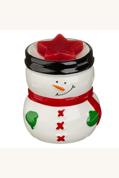 Comerivo Aromatizor de cameră pentru Crăciun, om de zăpadă din ceramică albă,...