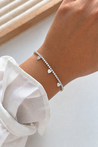 Leo'Stone Series Full Stone Waterway Multi Metal Heart Guaranteed Women's Ste...
