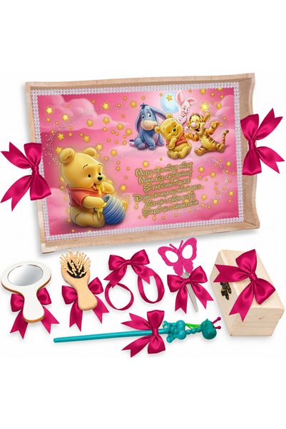 LoreBebe Set Tava Taiere Mot Fete, Tavita Mot, 7 Piese, Model Winnie si Priet...