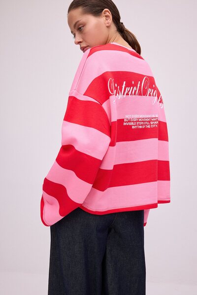 Touché Privé Striped Basic Sweatshirt