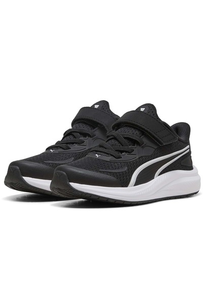 Puma Skyrocket 2 AC+ PS 312414 Ortopedik Çocuk Spor Ayakkabı SİYAH-BEYAZ