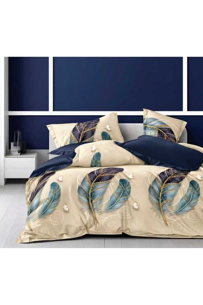 Ralex Lenjerie pat dublu Finet Bumbac 6 piese cu husă saltea 160x200 sau 180x...