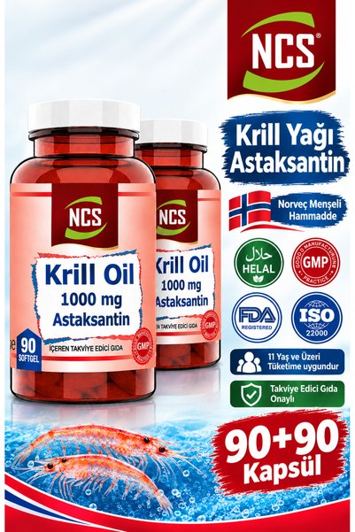 NCS Krill Oil 1000 Mg Astaxanthin 2 Mg 90 Softgel 2 Pieces