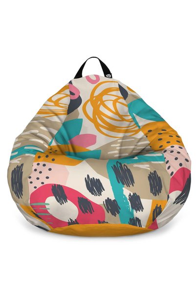 Updeco Fotoliu puf Pear XL, impermeabil, pentru interior/exterior, cu sac int...