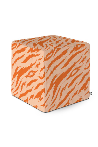 Updeco Taburet Cub L, din burete, material textil, cu husa detasabila, dimens...