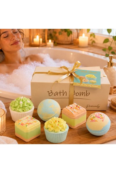 OEM Set de 6 bombe de baie parfumate, Gumă de mestecat, Cacao, Biscuiți, Cire...