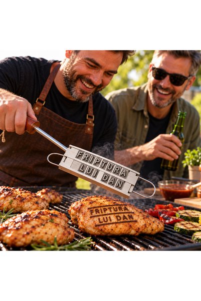 OEM Stantator pentru carne gratar, fier, argintiu, 52 litere