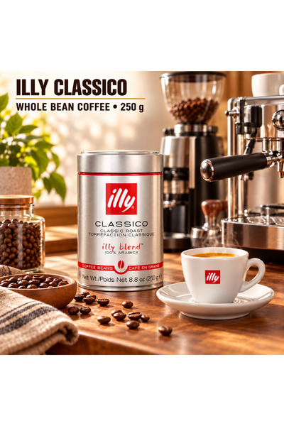 illy Кафе на зърна Класико, метална кутия, 250гр.