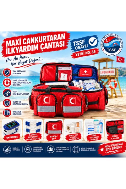 Maxi Sahil İlk Yardım Çantası Mavi Bayrak-TSSF (DOLU)