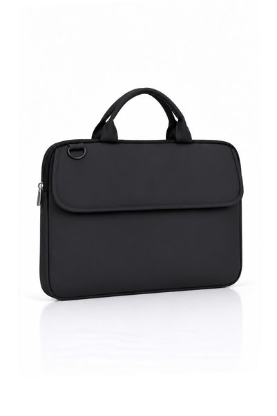 D'VERS Schwarze, stoßfeste Laptoptasche für MacBook Air Pro 13–14–15,6–16,1 Zoll