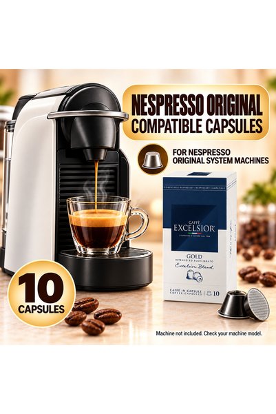 Caffè Excelsior Capsule de cafea Caffe Excelsior Gold compatibile cu Nespress...
